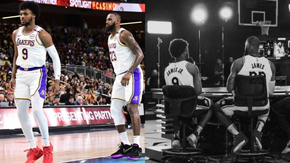 LeBron James entra para a história da NBA ao jogar com seu filho pelos Lakers