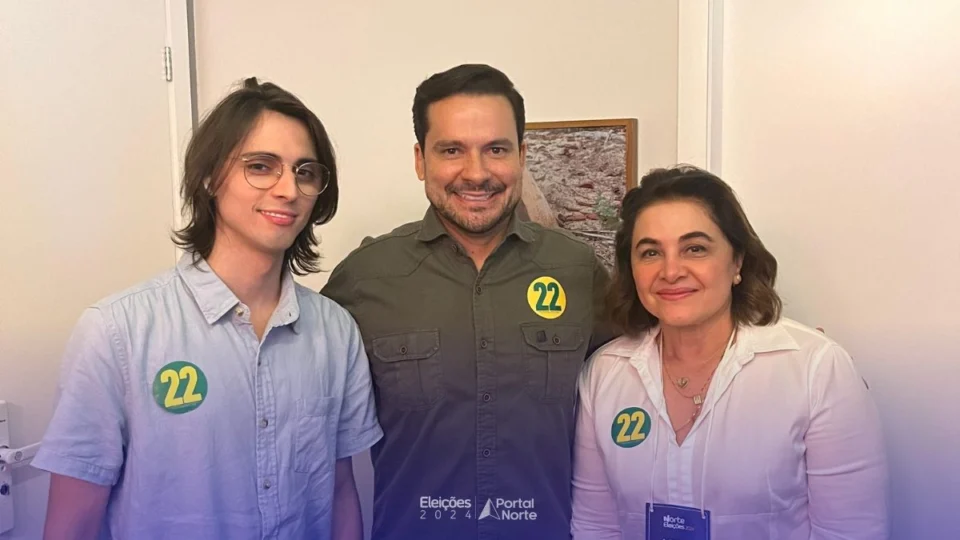 Alberto Neto chega na TV Norte Amazonas acompanhado de Amom Mandel para debate