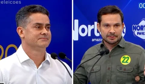 Debate na TV Norte ‘Não mandou um centavo para Manaus como deputado’, dispara David Almeida para Alberto Neto