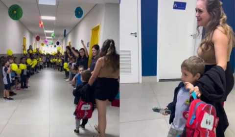 VÍDEO: Menino de 4 anos que venceu câncer é recebido com festa por amigos em retorno para escola