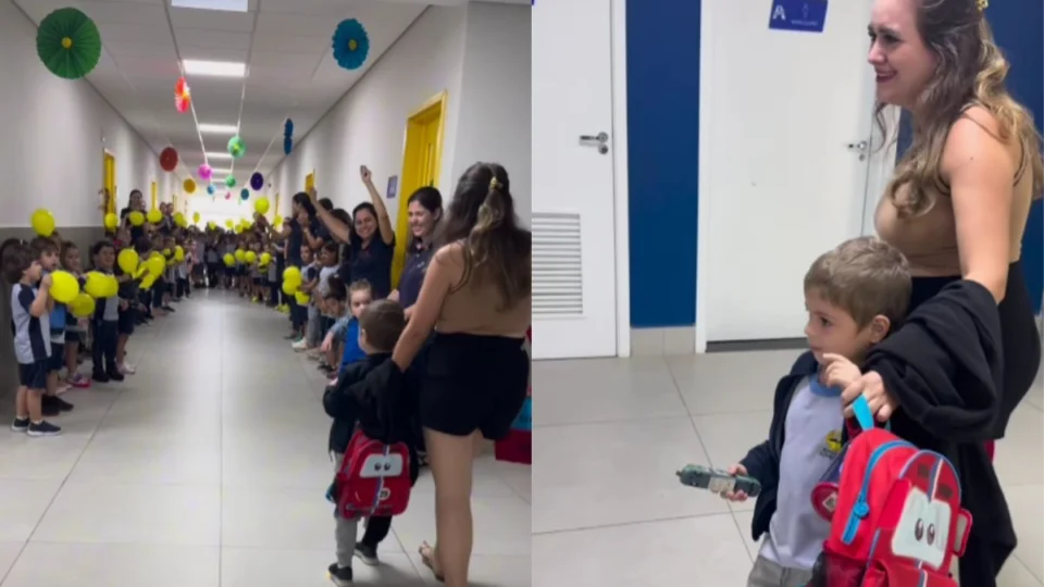 VÍDEO: Menino de 4 anos que venceu câncer é recebido com festa por amigos em retorno para escola