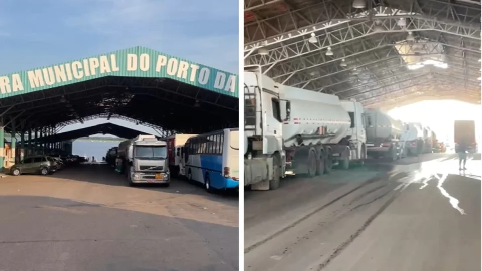 Seca em rios do Amazonas causa congestionamento no Porto do CEASA