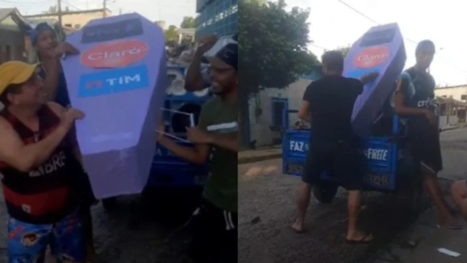 VÍDEO: Moradores ironizam ‘morte’ de operadoras após 6 dias sem sinal no AM