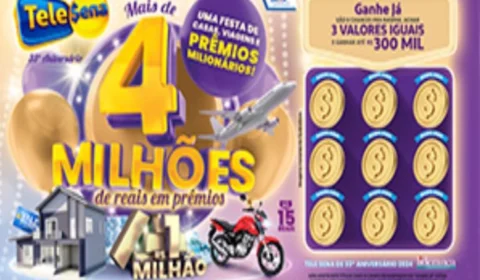 Resultado Tele Sena de 33˚ aniversário: veja números do 1˚sorteio