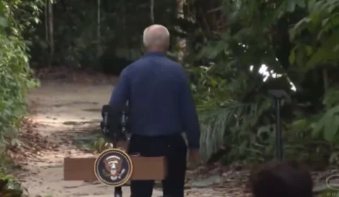 Joe Biden vira meme após caminhada na floresta amazônica: ‘Saiu perdido para o meio do mato’