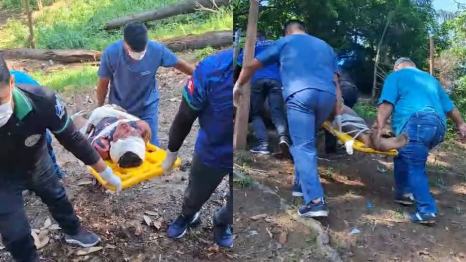 Homem retorna para matar vítima torturada que estava sendo socorrida em maca no AM