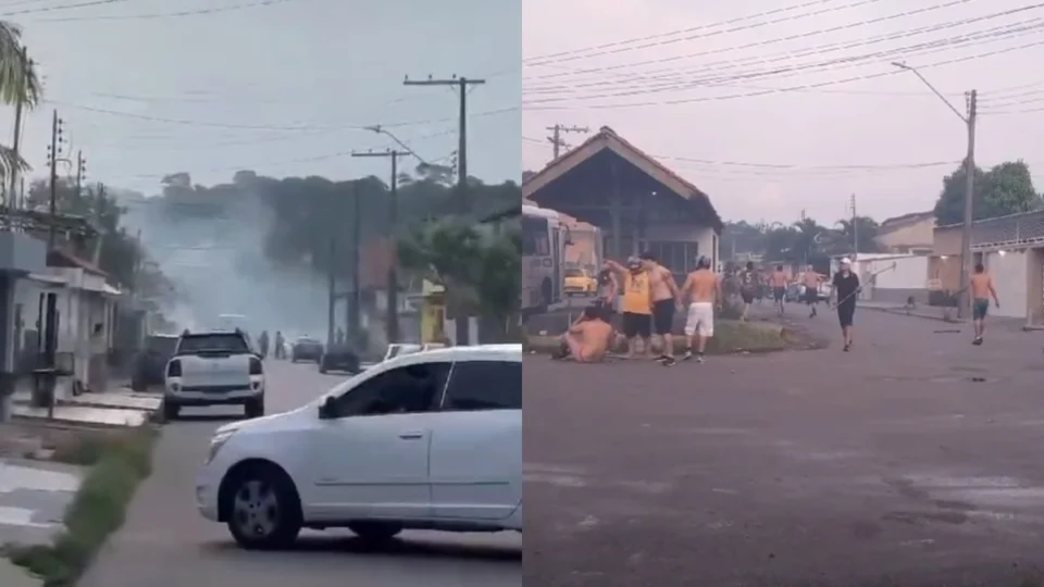 Vídeo: briga entre torcidas do Corinthians e Vasco deixa feridos e causa pânico em Manaus