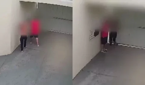 VÍDEO: Casal pula portão e foge de motel para não pagar conta