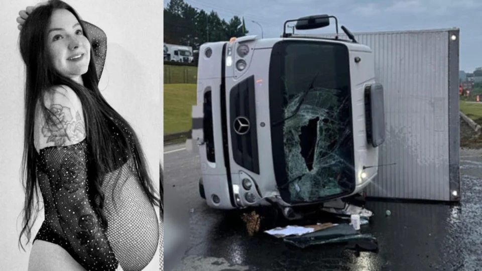 Jovem grávida morre em acidente após ser atingida por caminhão