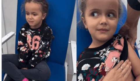VÍDEO: menina de 5 anos conquista internet pela reação ao tomar vacina