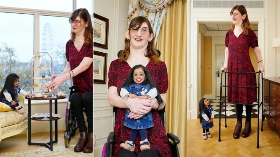 VÍDEO: Mulher mais alta do mundo conhece a mais baixa pela 1ª vez; veja