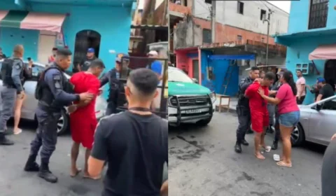 Homem é preso por perturbação em Manaus; vídeo mostra suspeito com arma pesada