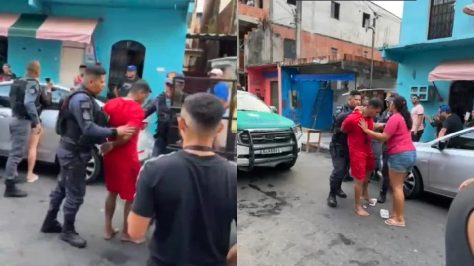 Homem é preso por perturbação em Manaus; vídeo mostra suspeito com arma pesada
