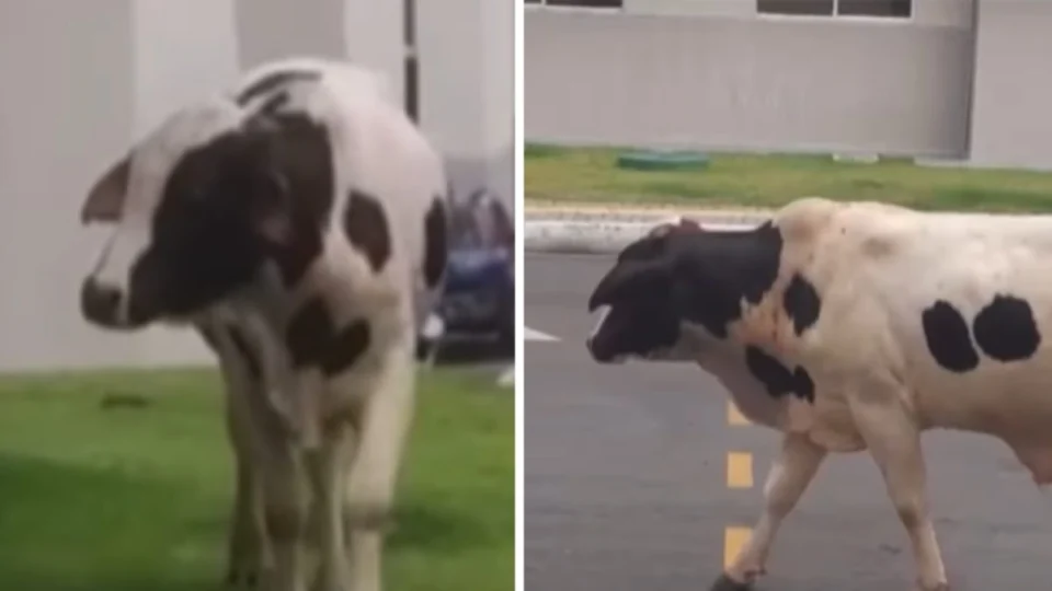 Vaca invade condomínio em Manaus e vídeo viraliza; assista momento inusitado