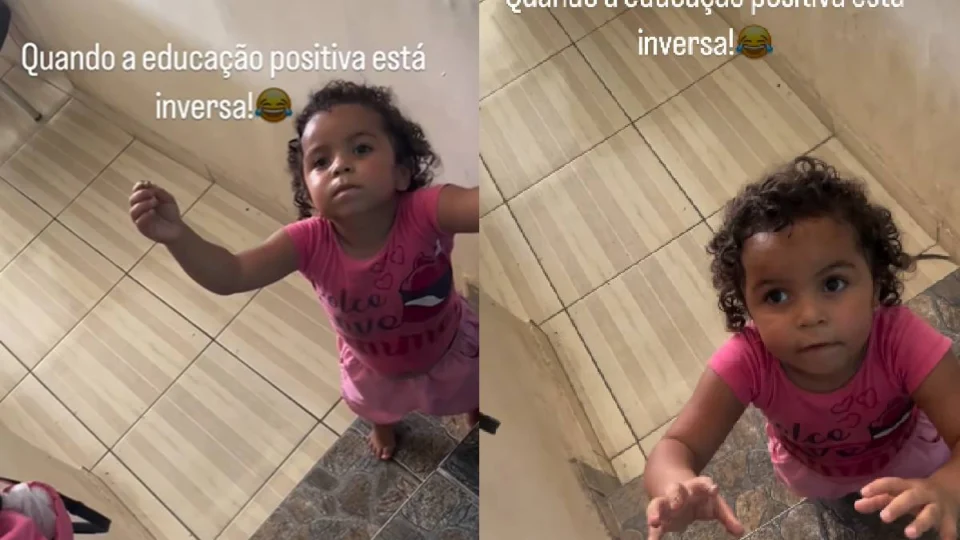 VÍDEO: Menina de 3 anos viraliza ao aplicar “educação positiva” na mãe após fazer arte