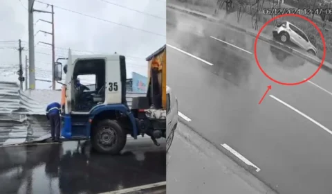 Dois acidentes são registrados durante chuva em Manaus