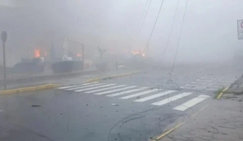 Avião cai em Gramado (RS) neste domingo (22); veja o momento da queda