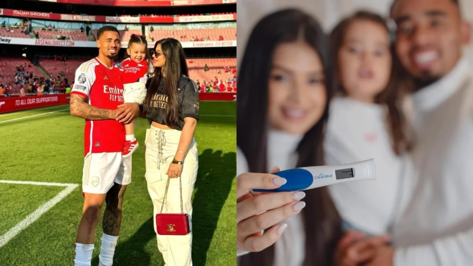 Bebê a bordo! Gabriel Jesus e esposa anunciam gravidez do segundo filho: ‘Bênção’