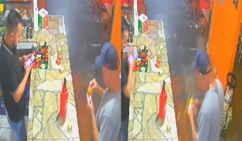 VÍDEO: coxinha ‘explode’ e cliente sofre queimaduras no rosto