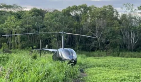 Helicóptero usado no tráfico de drogas é interceptado no Amazonas pela PF