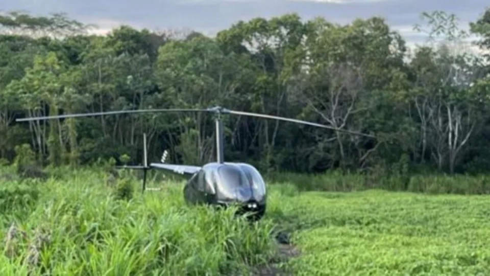 Helicóptero usado no tráfico de drogas é interceptado no Amazonas pela PF