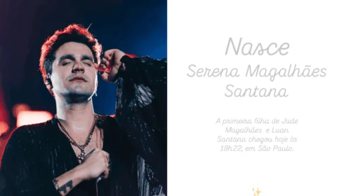 Primeira filha de Luan Santana nasceu neste sábado (28)