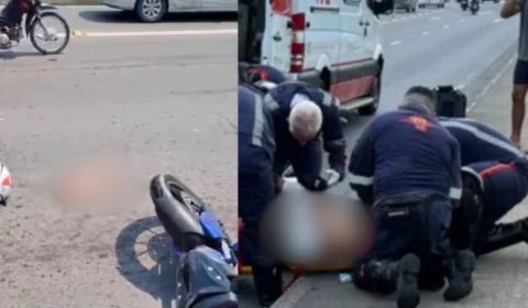 Mulher tem perna arrancada em grave acidente na Zona Norte de Manaus; veja vídeo