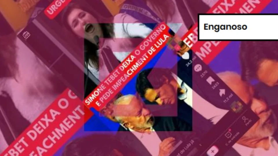 Post engana ao afirmar que Simone Tebet deixou governo e pediu impeachment de Lula