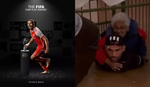 Thiago Maia ganha prêmio Fifa Fair Play por atuação na tragédia no Rio Grande do Sul