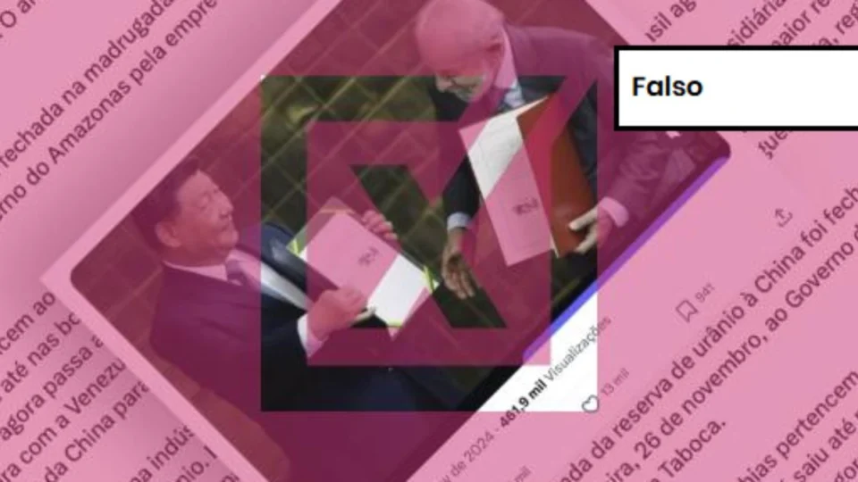 Não é verdade que o governo federal tenha vendido a maior reserva de urânio do Brasil para a China