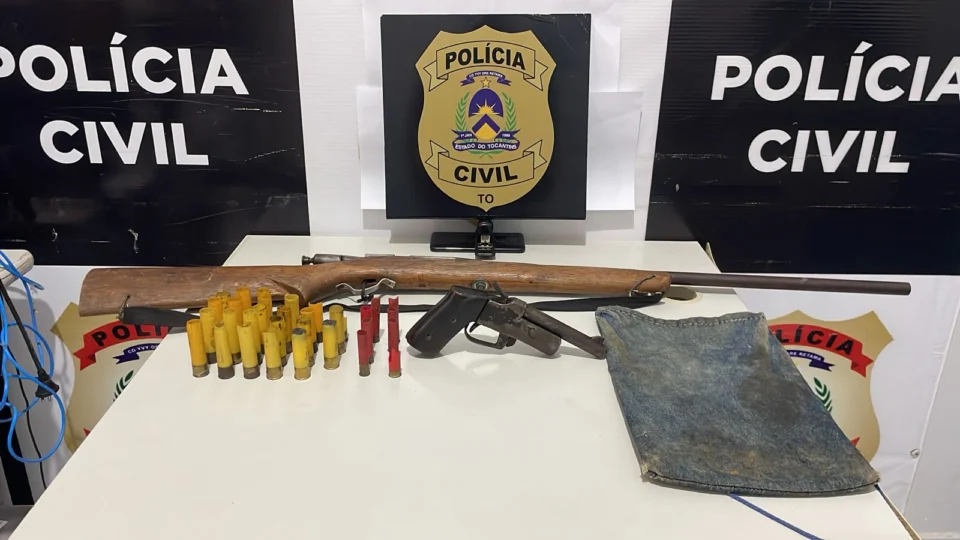 Polícia apreende armas e munições no interior do Tocantins