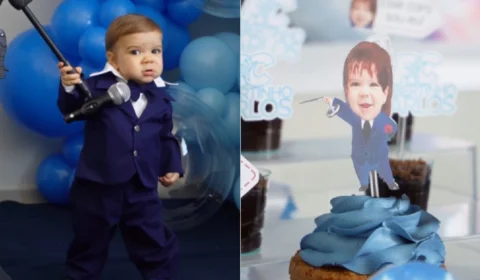 “Robertinho Carlos”: bebê faz sucesso com tema de mesversário
