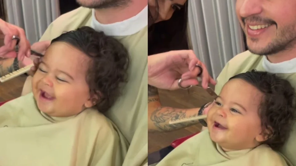 VÍDEO: corte de cabelo de bebê vira show de gargalhadas
