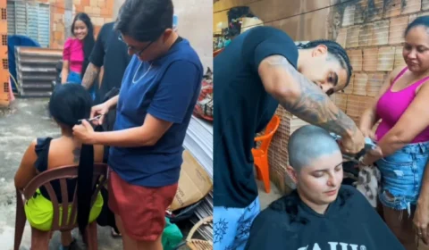 VÍDEO: mulher em tratamento contra câncer é surpreendida ao família raspar cabelo