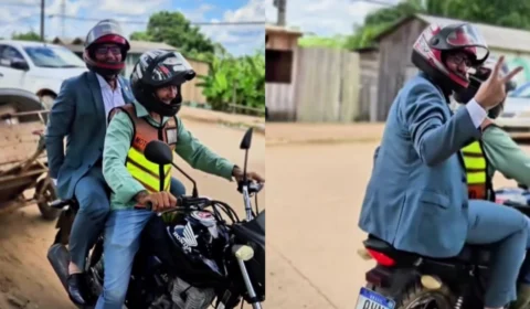 Governador do Acre viraliza ao andar de mototáxi: “Eu quando chego no interior”