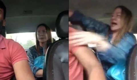 VÍDEO: motorista de aplicativo é agredido por passageira após se recusar a entrar em condomínio