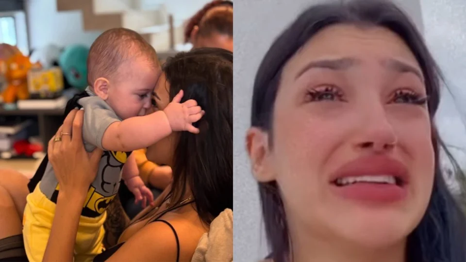 VÍDEO: Bia Miranda cai no choro e acusa DJ Buarque de impedir convivência com o filho