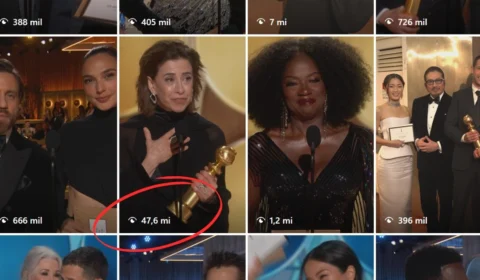 Brasileiros invadem postagem do Globo de Ouro e vídeo de Fernanda Torres supera 47 milhões de visualizações