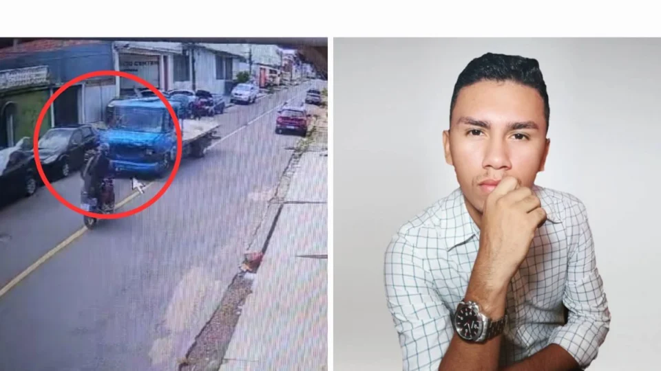 Motociclista por aplicativo morre ao bater com caminhão no bairro Japiim, em Manaus; veja vídeo
