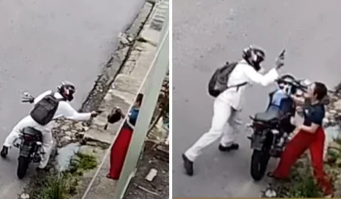 Mulher reage a assalto, enfrenta suspeito armado e é arrastada em Manaus