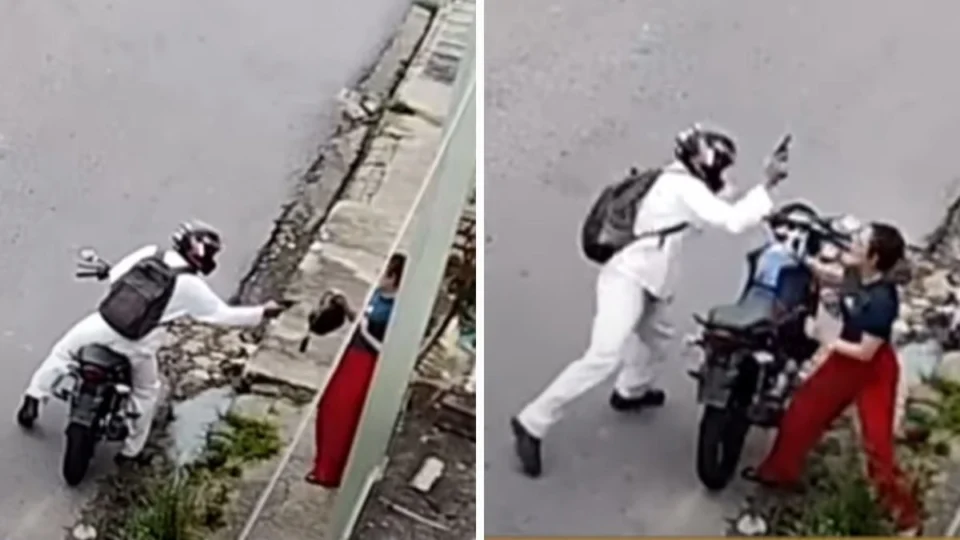 Mulher reage a assalto, enfrenta suspeito armado e é arrastada em Manaus