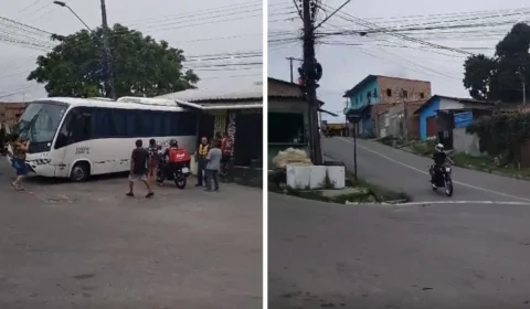Vídeo: ônibus tenta subir ladeira, perde o controle e invade casa na zona Leste Manaus