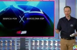 Tiago Leifert estreia no SBT na transmissão de Benfica x Barcelona pela Champions League