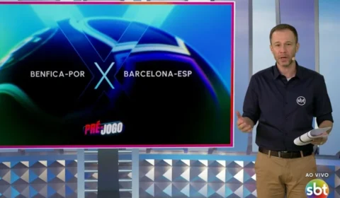 Tiago Leifert estreia no SBT na transmissão de Benfica x Barcelona pela Champions League