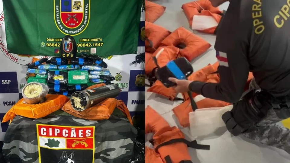 Traficantes escondem drogas em coletes salva-vidas no Amazonas; veja vídeos