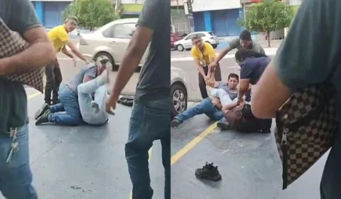 Após ser chamado de ‘corno’, homem briga com ex-colega de trabalho em funerária de Manaus; veja vídeo