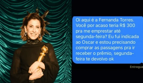 Golpistas fingem ser Fernanda Torres para conseguir dinheiro e ir ao Oscar