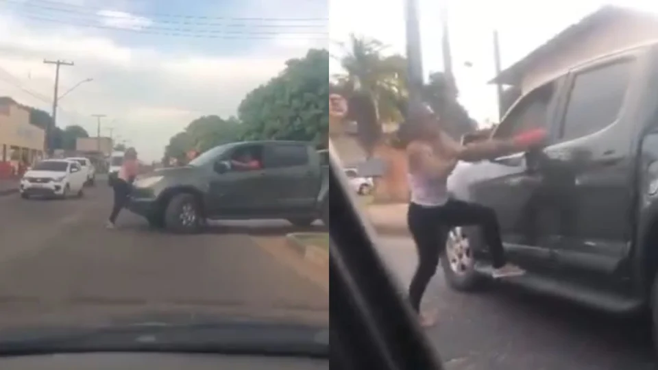 VÍDEO: Mulher viraliza brigando com o parceiro em frente de motel em Boa Vista