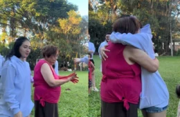 VÍDEO: netos eternizam abraços da avó em moletons e viralizam