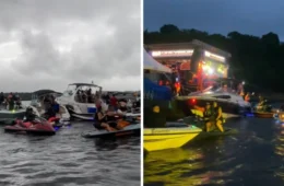 Festa no meio do rio Negro viraliza nas redes sociais e chama atenção em Manaus; veja vídeo